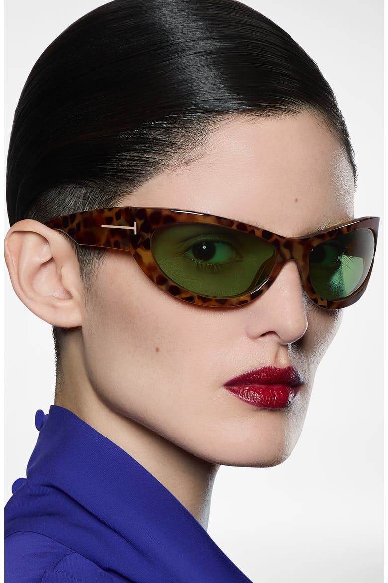 Leona 62mm Cat Eye Sunglasses, Alternate, color, COLOURED HAVANA / GREEN