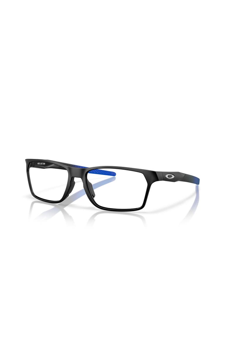 Oakley 55mm Rectangle optical glasses, Main, color, Black/ Blue