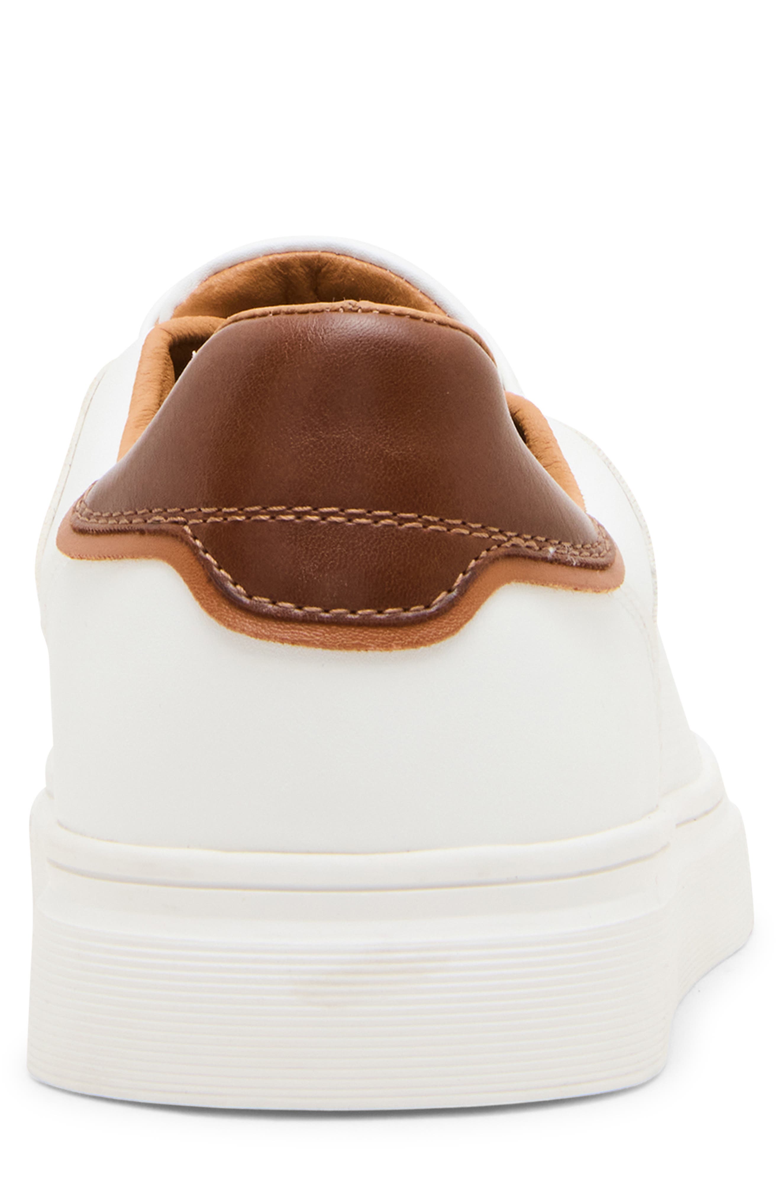 Mhazzard Faux Leather Sneaker, Alternate, color, WHITE/ BLACK