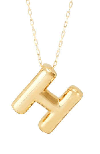 Frankie & Zoe Initial 'm' Pendant Necklace In Gold