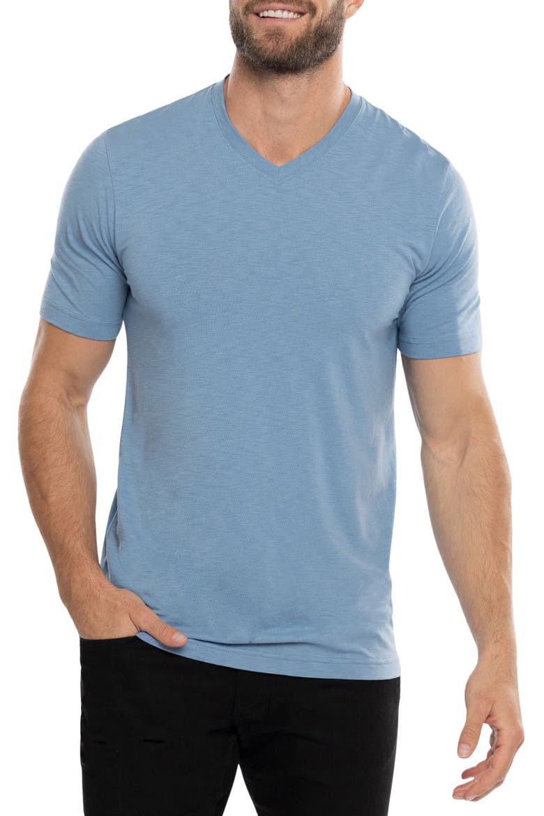 Cloud Trim Fit Slubbed T-Shirt, Main, color, COPEN BLUE