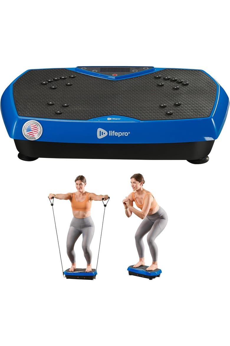 HexaPlate Lite Vibration Plate Exercise Machine Full Body Recovery and Muscle Toning, Main, color, Blue