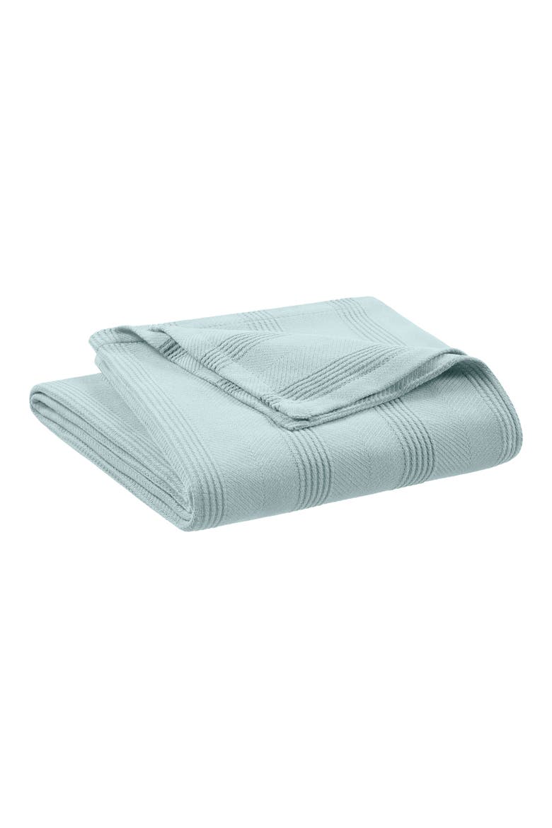 Textured Cotton Throw Blanket, Main, color, LIGHT BLUE