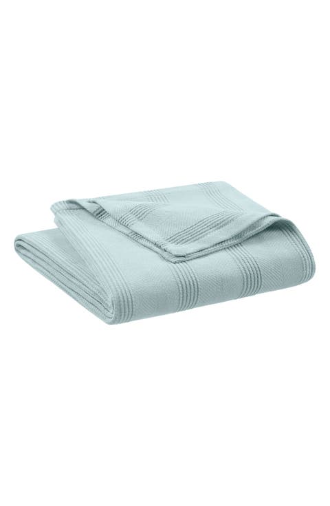 Textured Cotton Throw Blanket