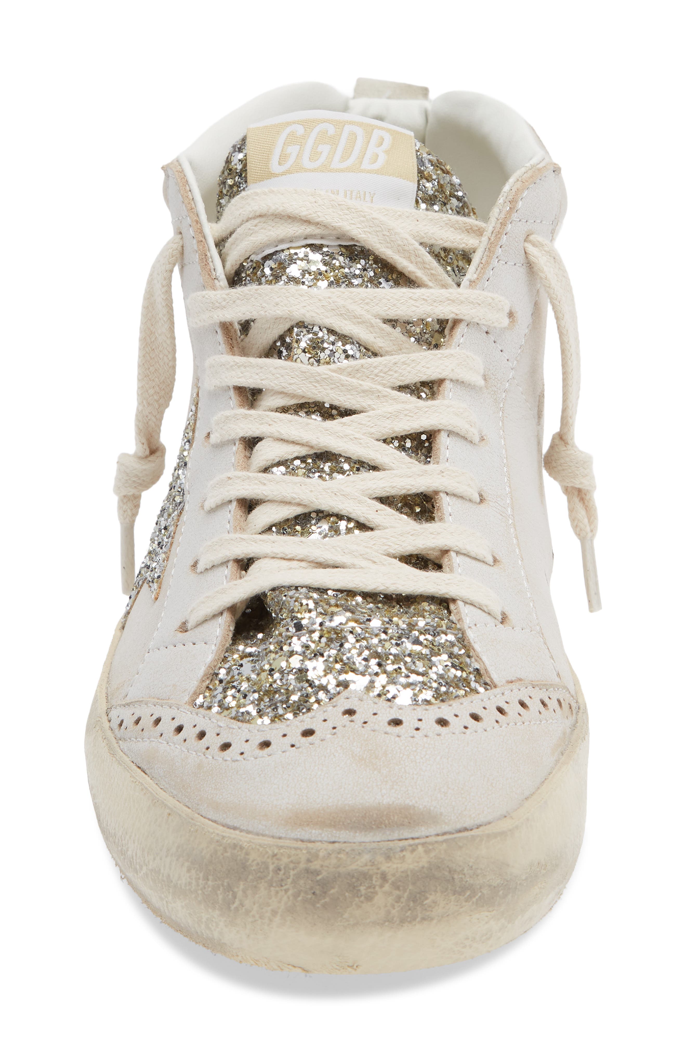 Golden Goose Mid Star Sneaker, Alternate, color, Beige/ Platinum