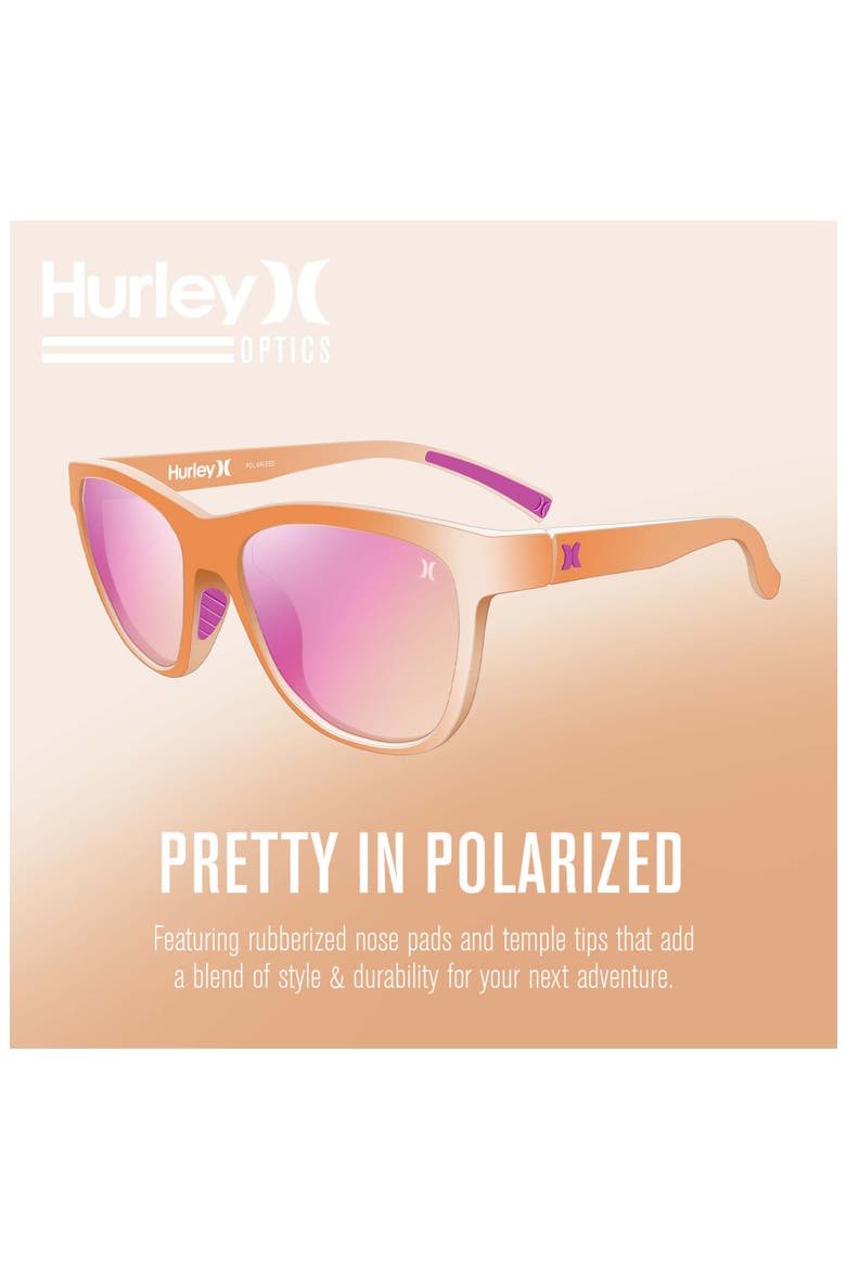 58mm Polarized Cat Eye Sunglasses, Alternate, color, CRYSTAL ROSE