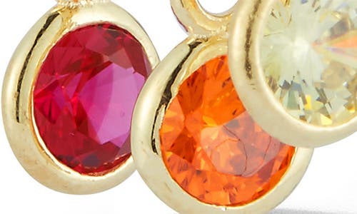 Sphera Milano Bezel Set Cz Hoop Earrings In Gold