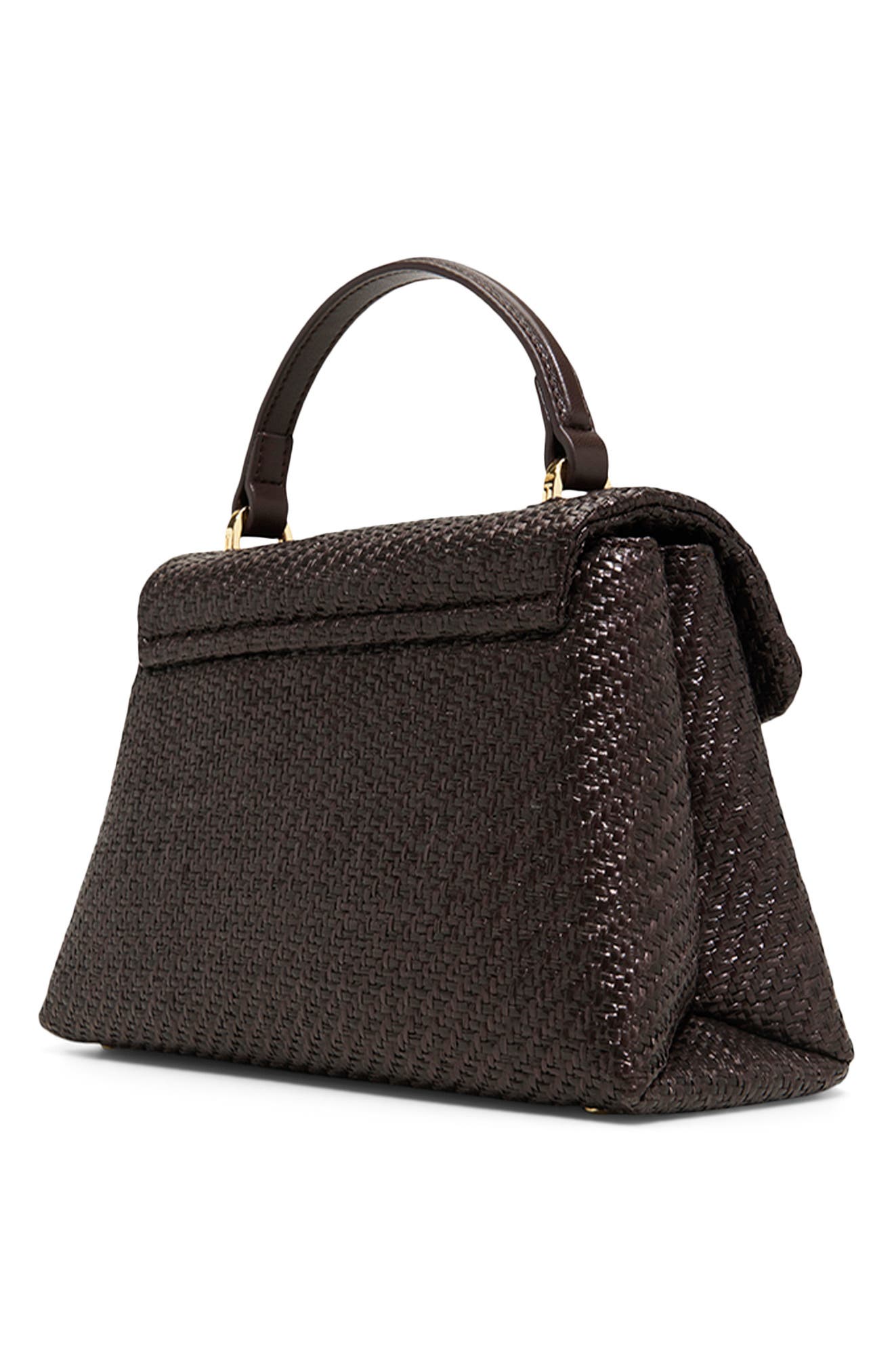 Poppy Rose 2.0 Woven Handbag, Alternate, color, DARK BROWN