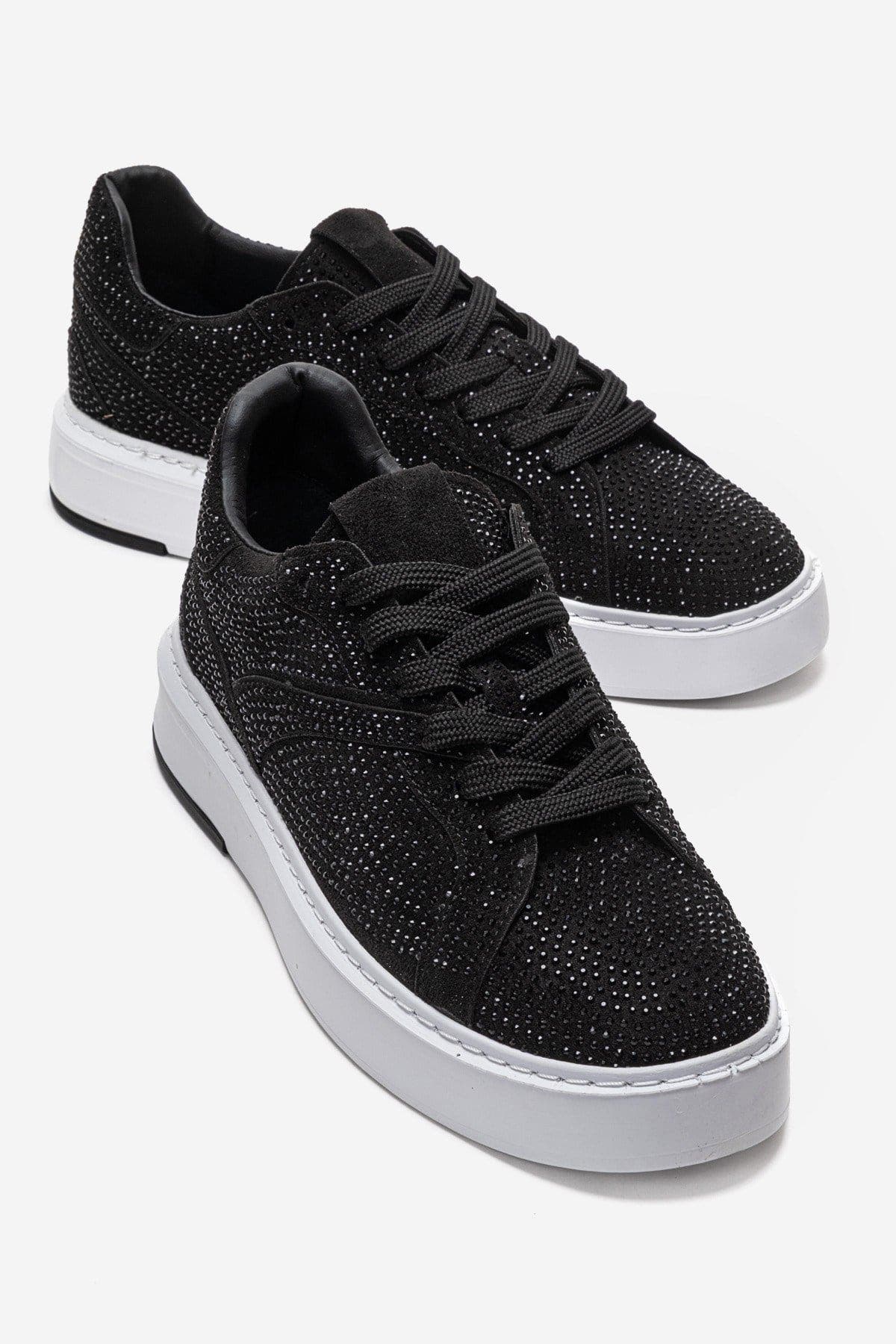 Prologue Shoes Berina Embellished Sneaker, Main, color, Black Suede