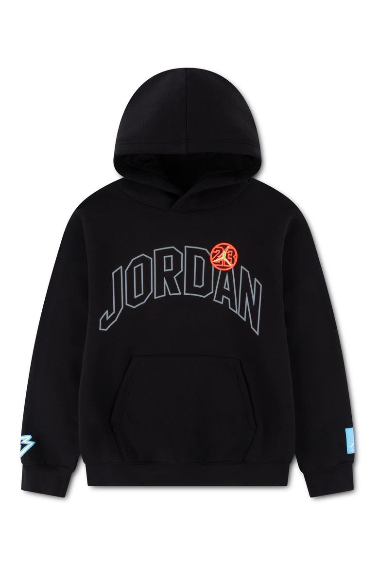 Kids' MJ Dynasty Pullover Hoodie, Main, color, BLACK