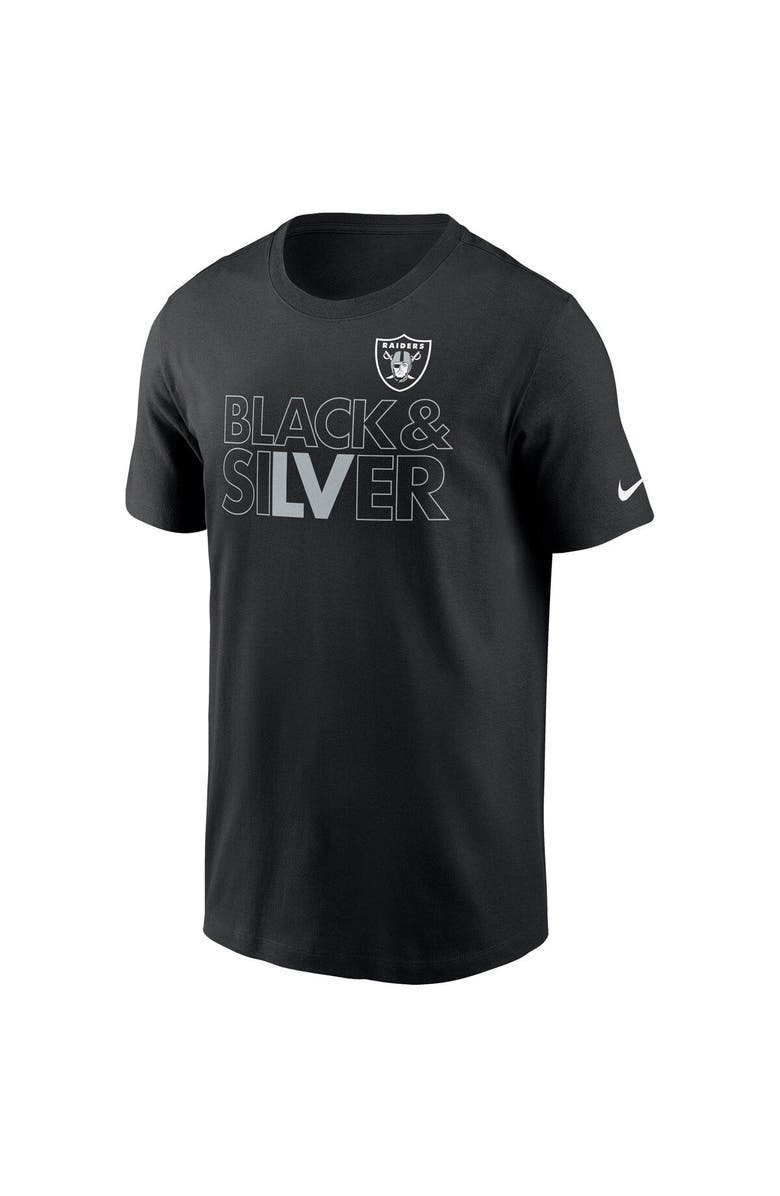 Nike Men's Nike Black Las Vegas Raiders Hometown Collection Black & Silver T-Shirt, Alternate, color, 