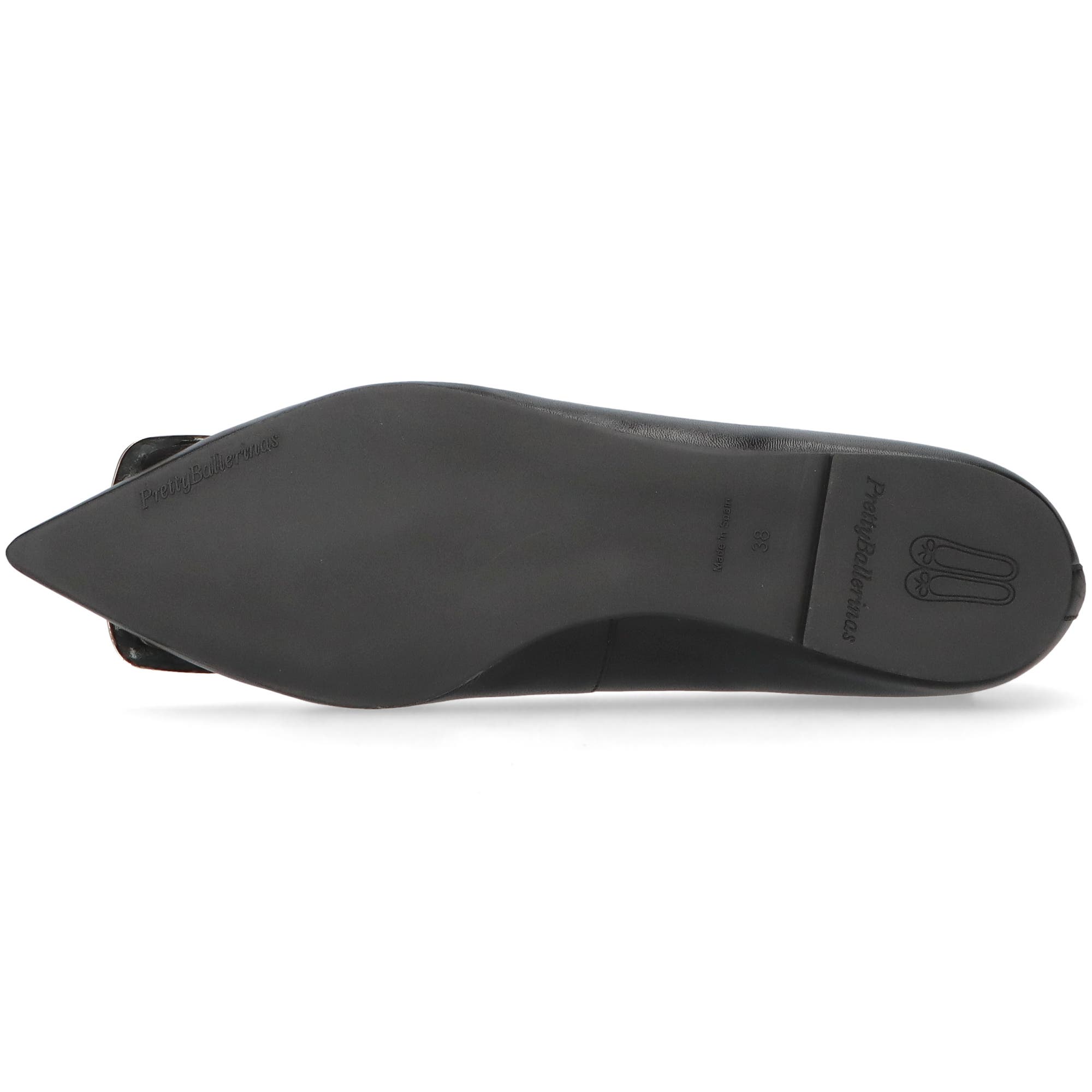 Pretty Ballerinas Pointed Toe Buckle Ballet Flat, Alternate, color, Black