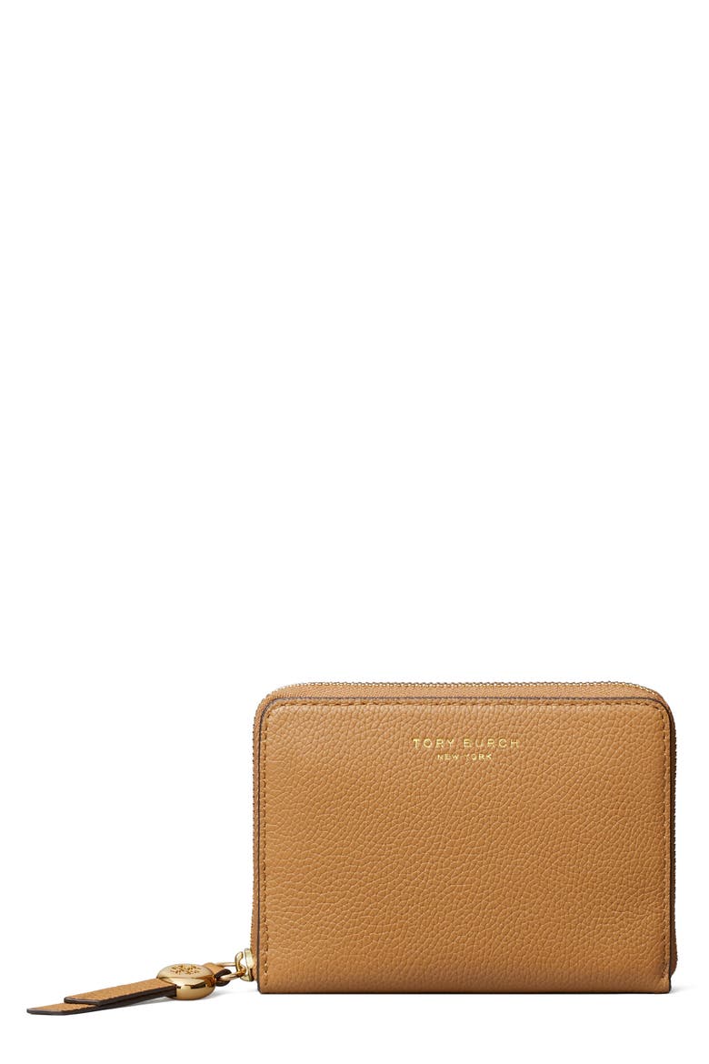 Romy Medium Leather Zip Wallet, Main, color, TIRAMISU