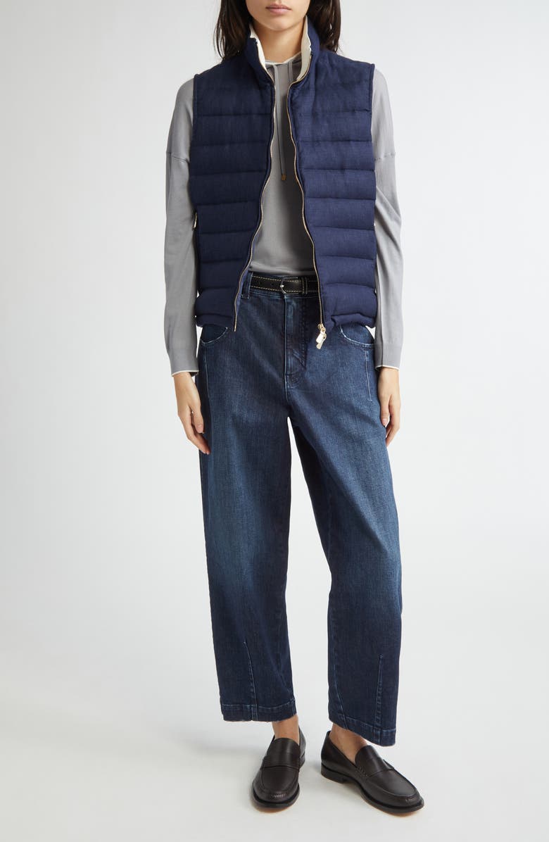 Eleventy Distressed Stretch Denim Jeans, Alternate, color, Blue