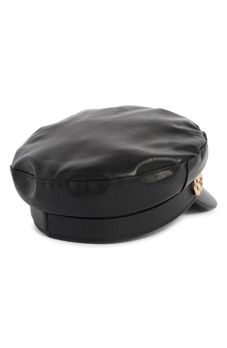 Vince Camuto Distressed Skipper Hat, Alternate, color, Black