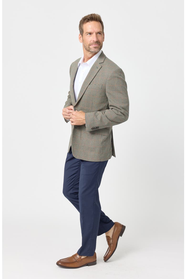 Houndstooth Sport Coat, Alternate, color, OLIVE/ NAVY