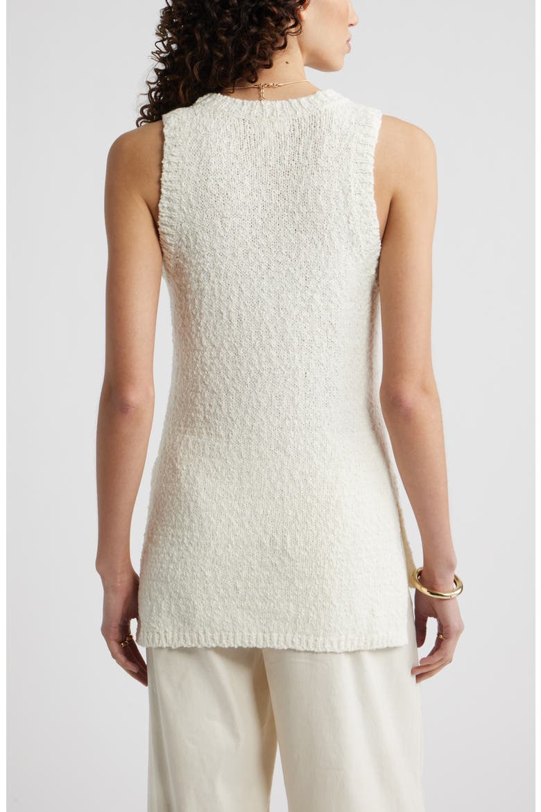 Textured Cotton Sweater Tank, Alternate, color, IVORY TOFU