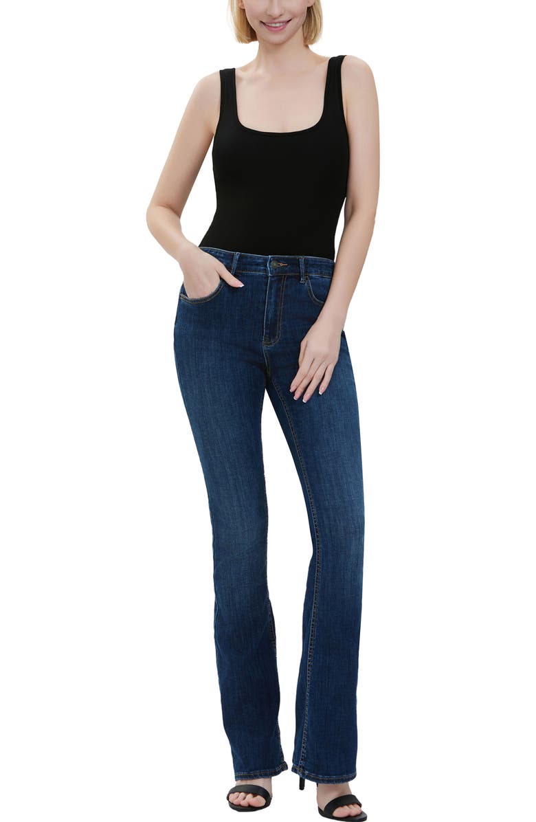 Kimi & Kai U-Neck Sleeveless Bodysuit, Alternate, color, Black