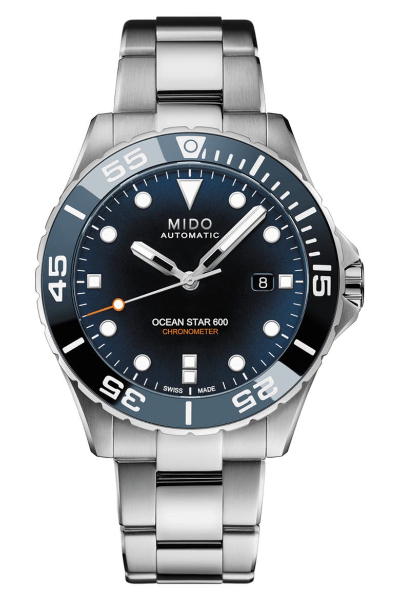 Ocean Star 600 Chronometer Bracelet Watch, 43mm, Main, color, BLUE