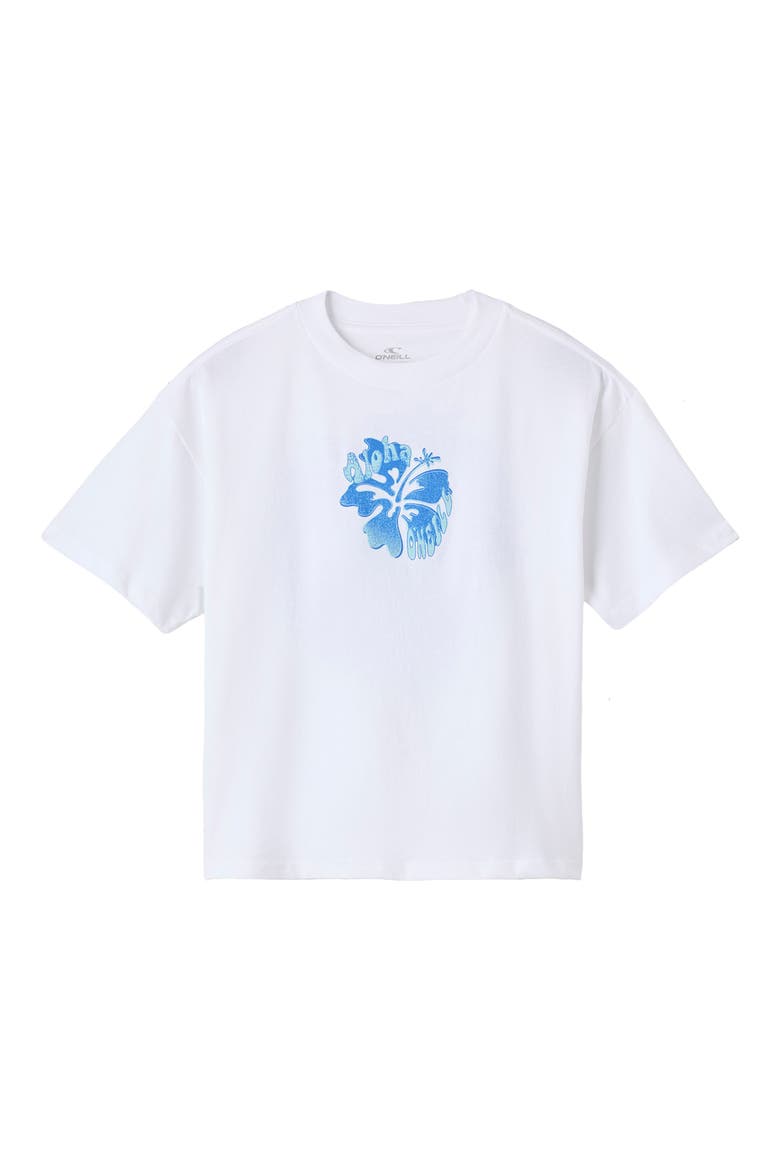 Aloha Hibiscus Hawaii Graphic T-Shirt, Main, color, WHITE