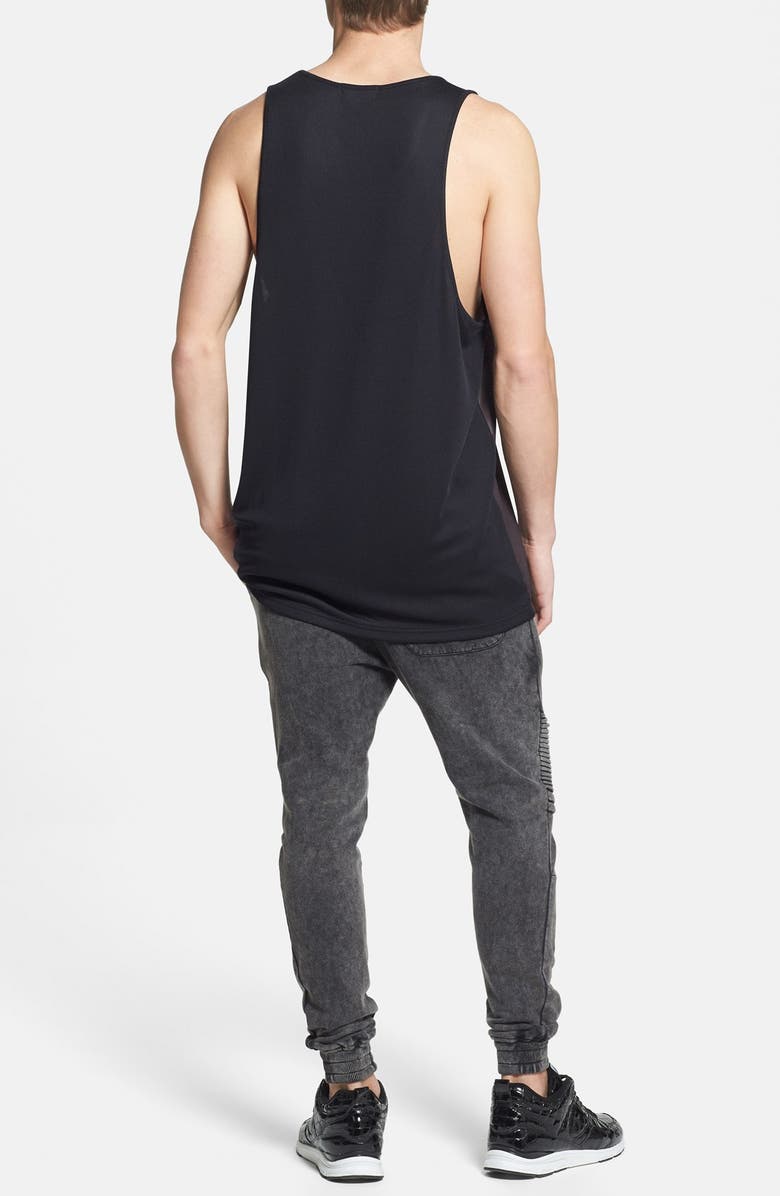 Topman Skinny Fit Acid Wash Moto Jogger Pants, Alternate, color, 