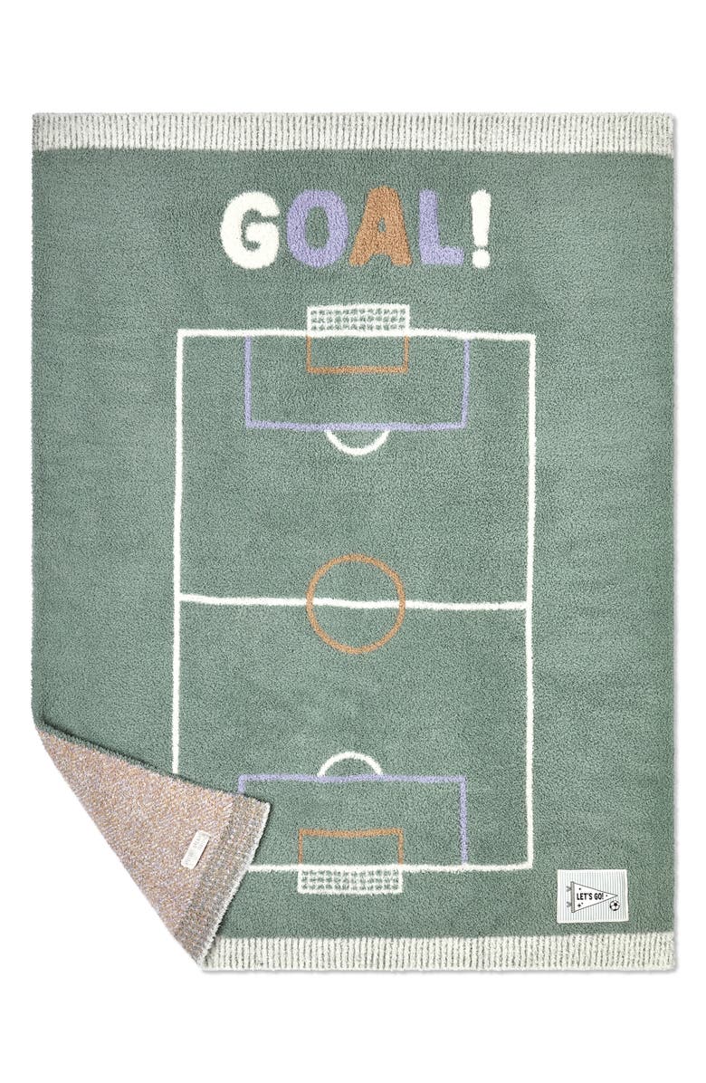 Barefoot Dreams<sup>®</sup> CozyChic<sup>®</sup> Goal Stroller Blanket, Alternate, color, Sage Green Multi