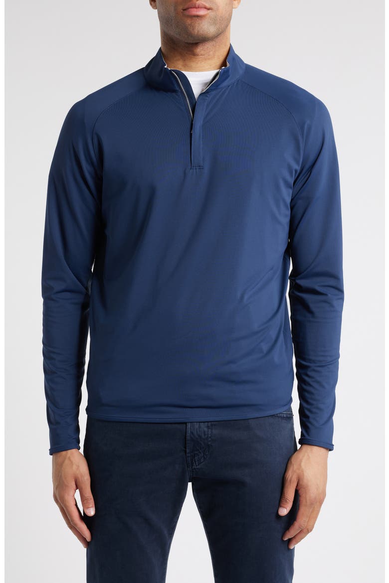 Crown Crafted Stealth Performance Quarter Zip Pullover, Main, color, NAVY