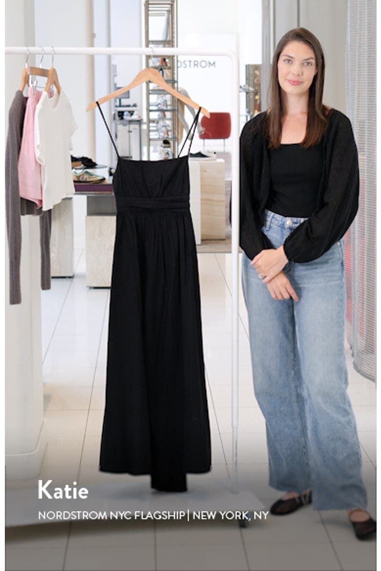 Open Back Cotton Midi Dress video