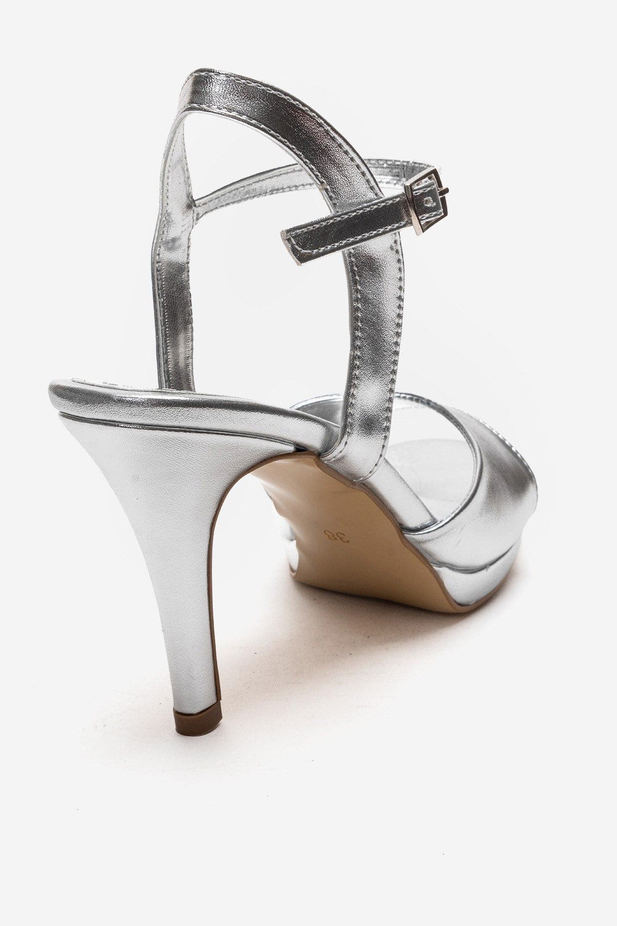 Poise Stiletto Sandal, Alternate, color, Silver