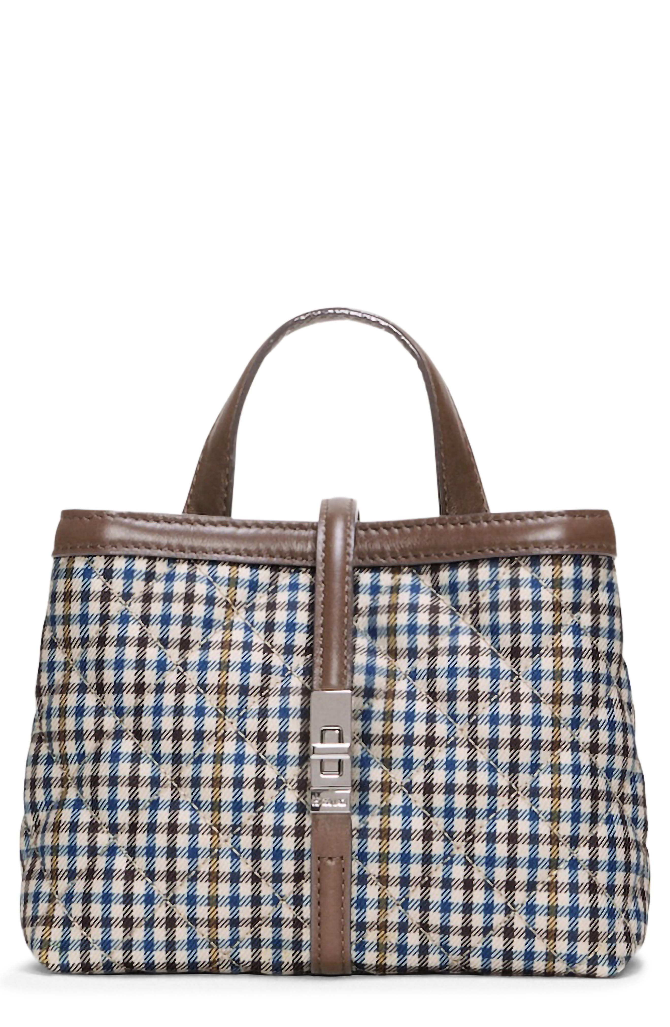 Mini Astor Top Handle Bag, Main, color, HERITAGE CHECK
