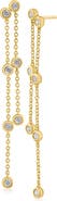 CZ by Kenneth Jay Lane Cubic Zirconia Double Strand Drop Earrings