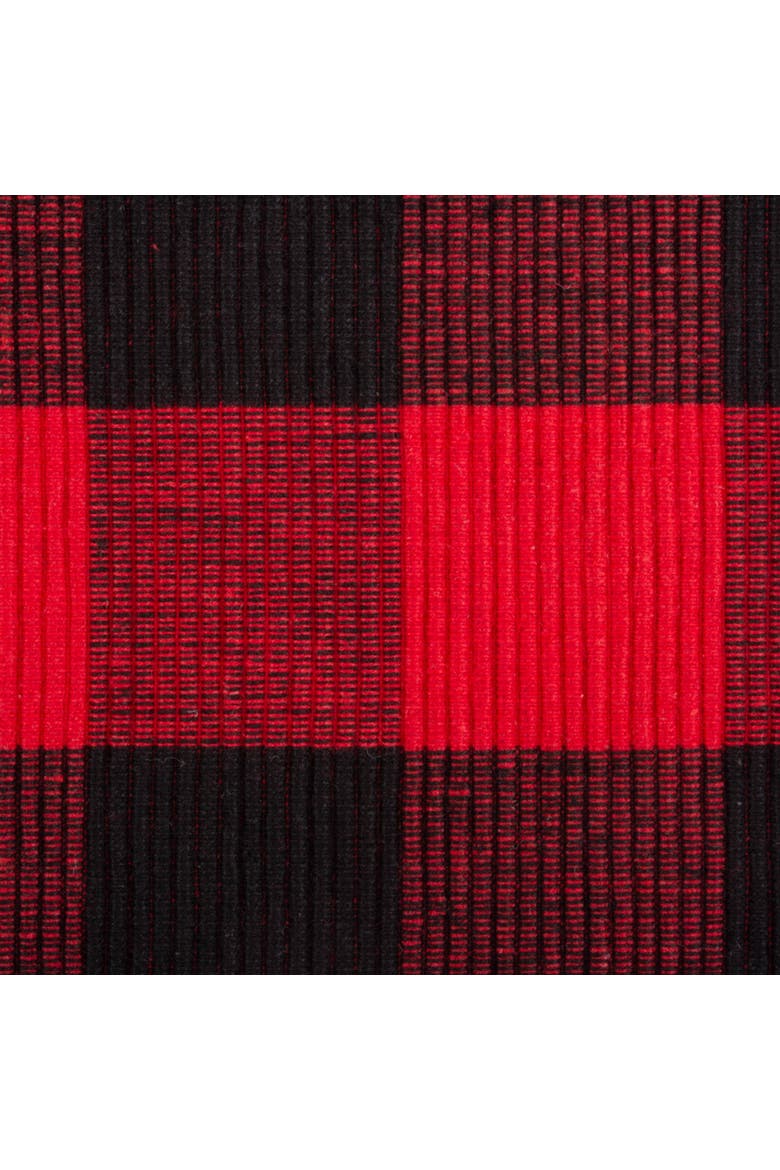 Buffalo Check Ribbed Placemat Set/6, Alternate, color, Tango Red/Black