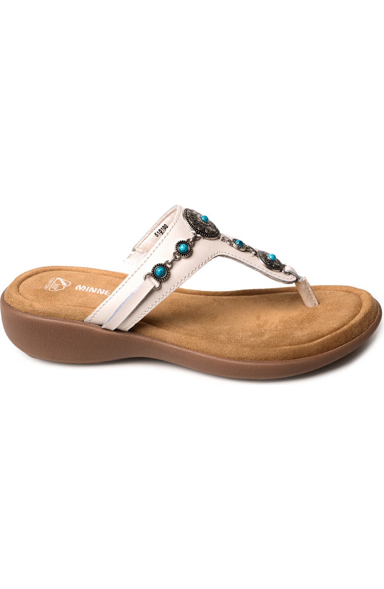 Minnetonka Brecca Flip Flop, Alternate, color, White