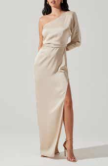 ASTR the Label Amari One-Shoulder Cutout Maxi Dress