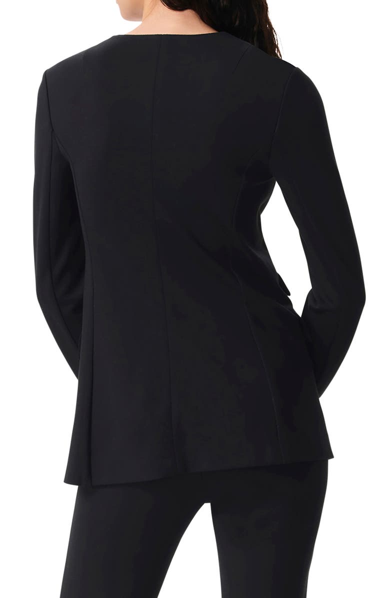rag & bone Roslyn Ponte U-Neck Blazer, Alternate, color, Black