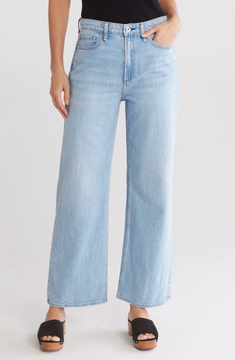 Lori Rhinestone Wide Leg Jeans
