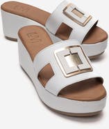 Forever & Always Shoes Hiola Leather Platform Sandal