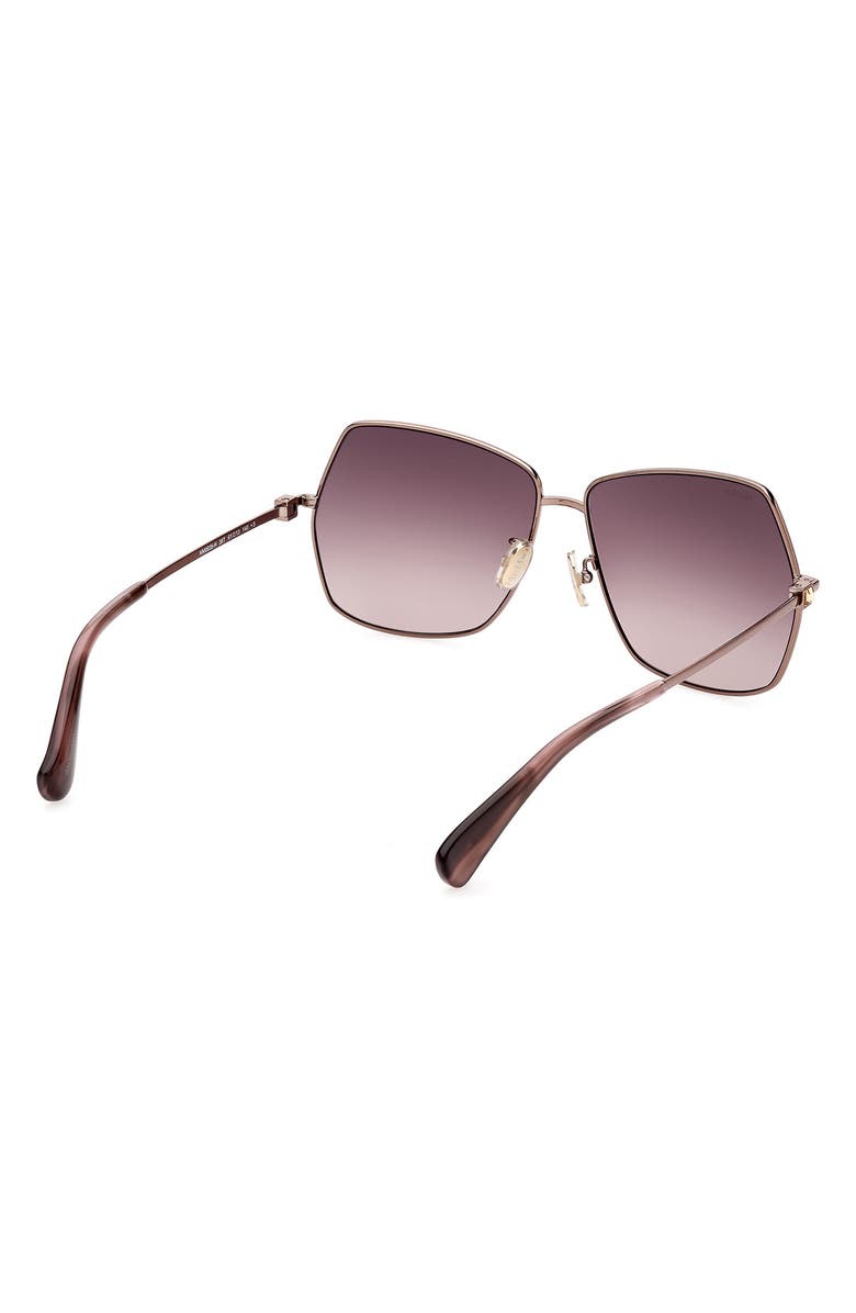 Max Mara 61mm Geometric Sunglasses, Alternate, color, 