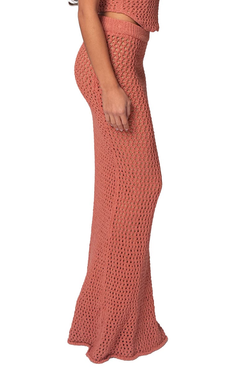 JLUXLABEL Cotta Sea Depths Crochet Maxi Skirt, Alternate, color, Orange