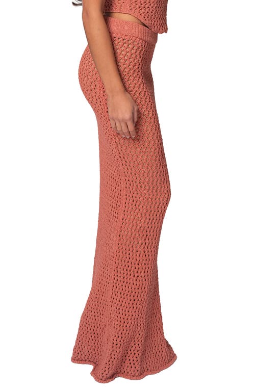 Jluxlabel Cotta Sea Depths Crochet Maxi Skirt
