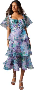 Coast Petite Organza Tiered Dress