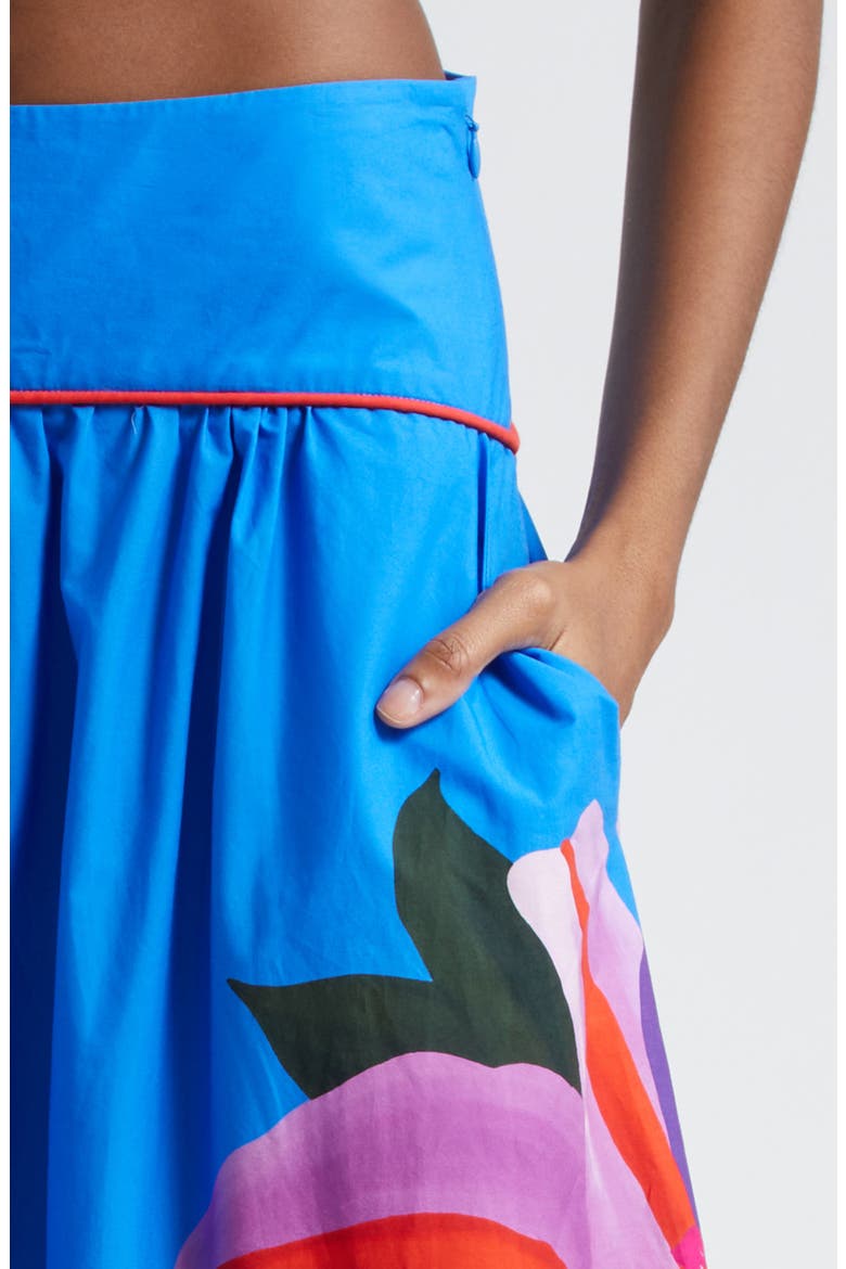 Amazonia Floral Maxi Skirt, Alternate, color, WATERCOLOR FLORAL BLUE