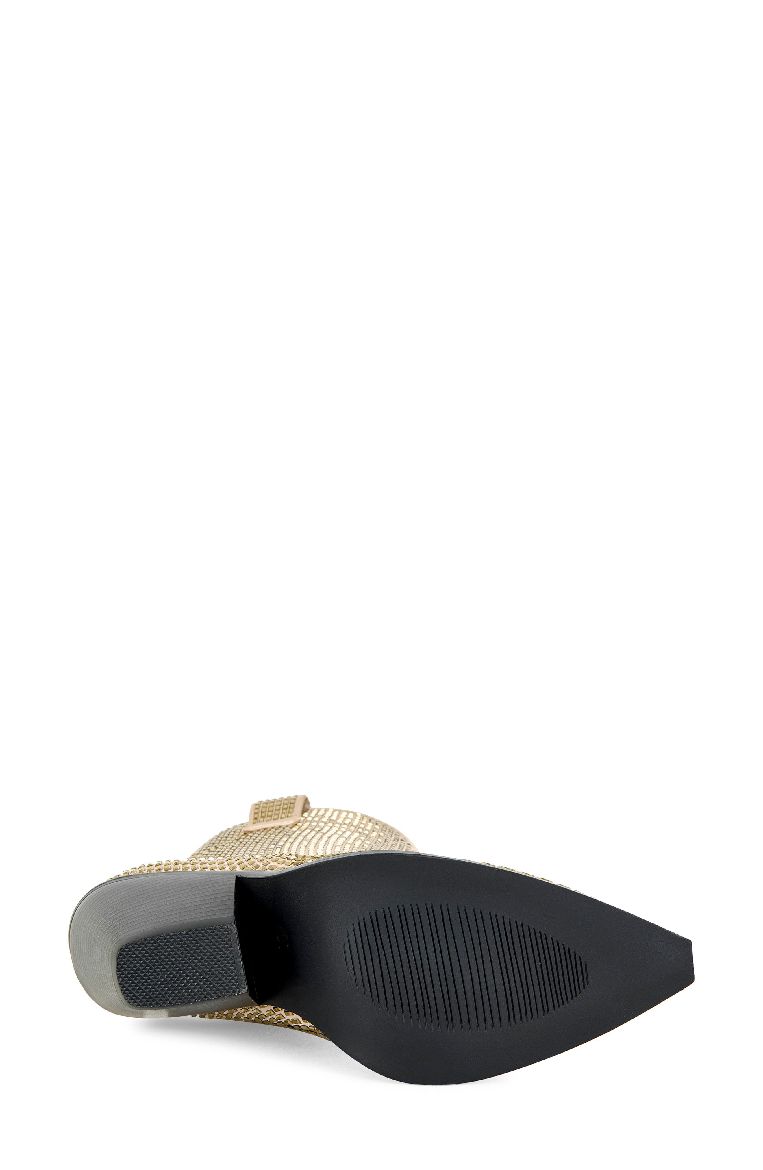 AZALEA WANG Laetitia Crystal Bootie, Alternate, color, Brown/ Gold