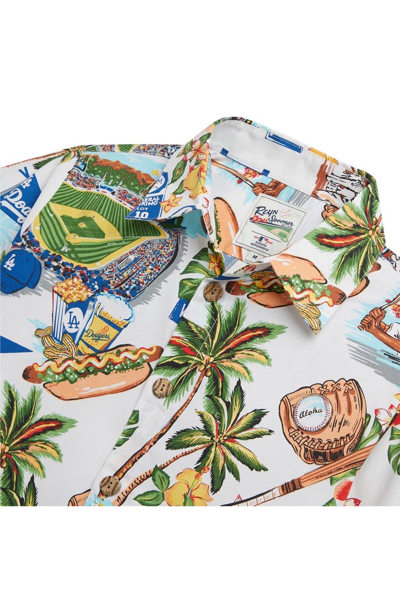 Reyn Spooner Youth Reyn Spooner White Los Angeles Dodgers Scenic Button-Up Shirt, Alternate, color, 