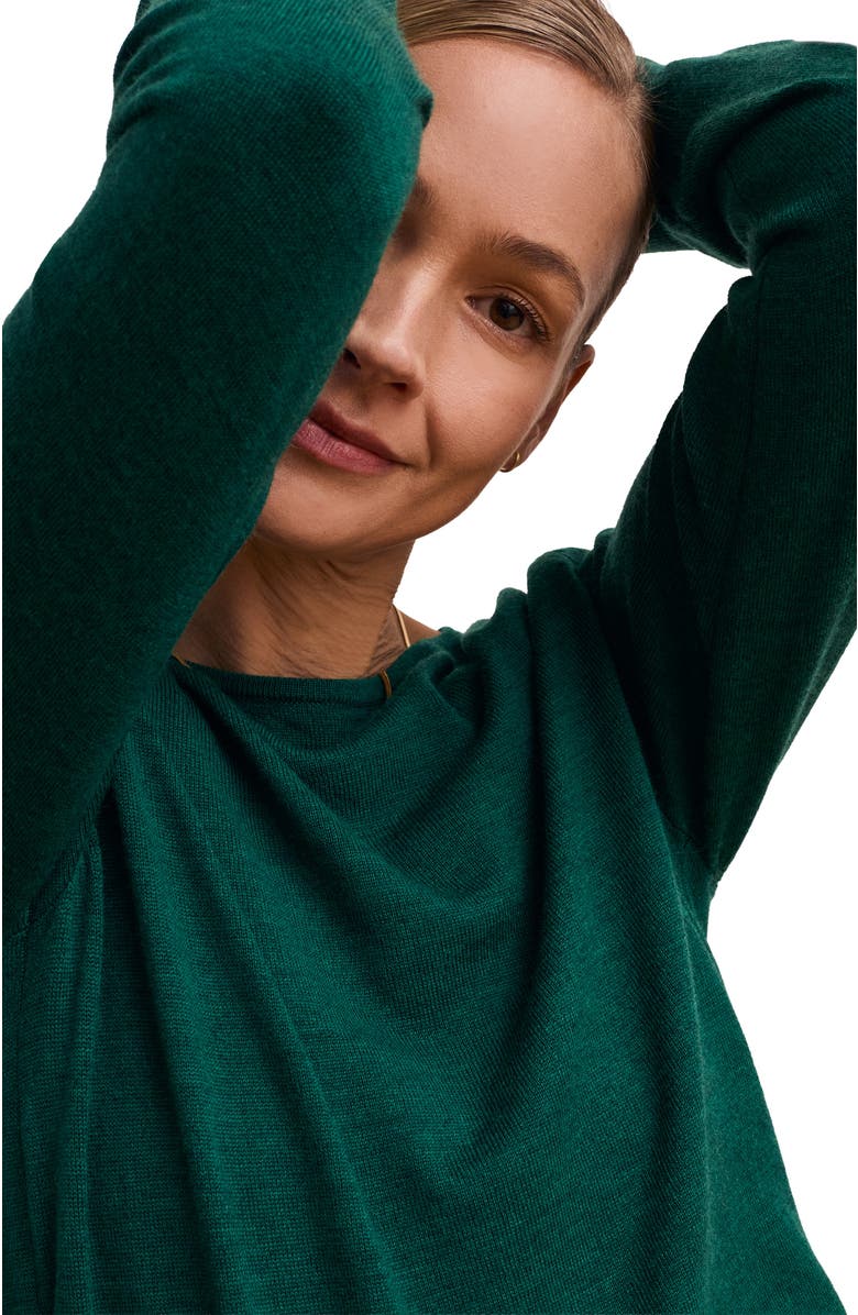 Celtic & Co. Merino Fine Knit Boat Neck Jumper, Alternate, color, Emerald