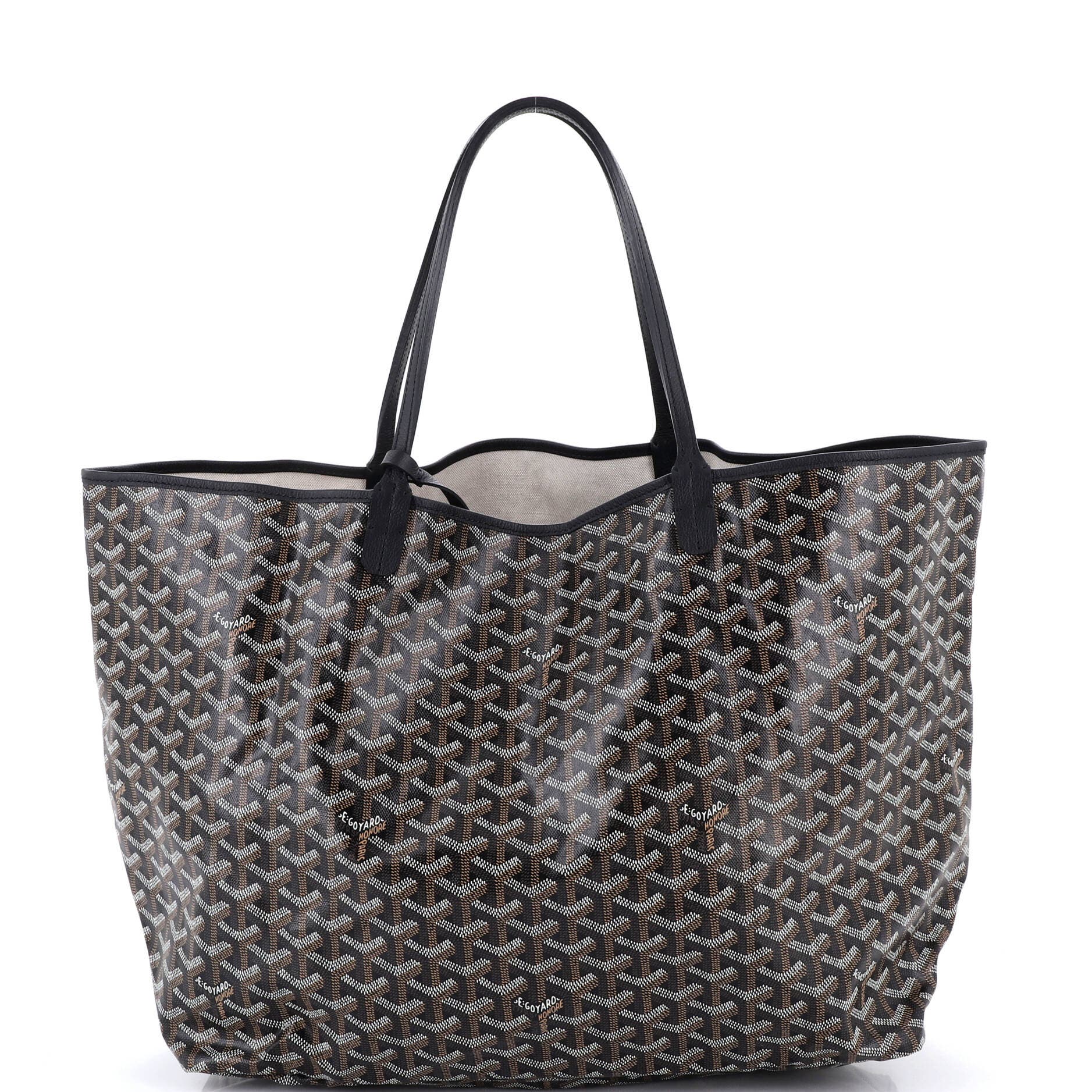Pre-Owned Goyard Saint Louis Tote Coated Canvas GM, Main, color, Black