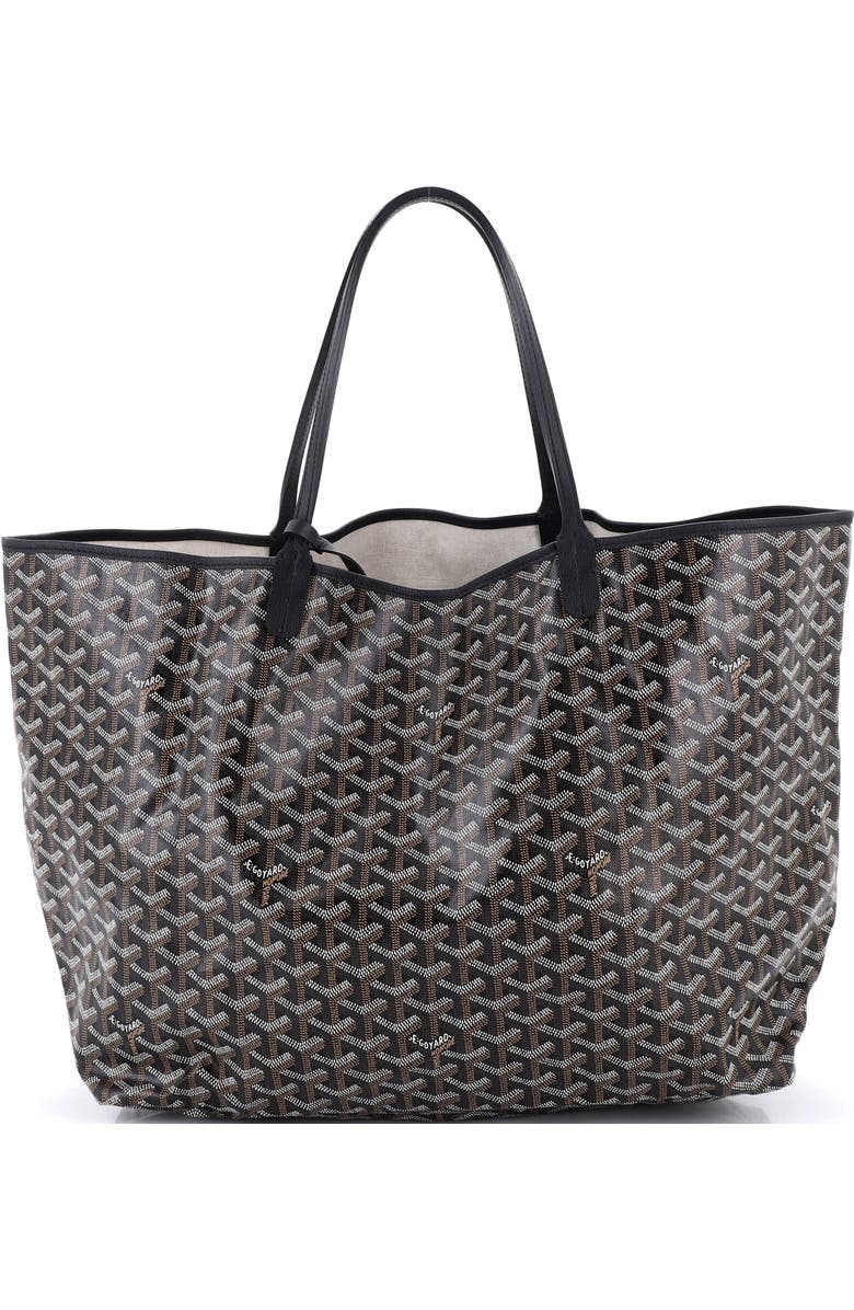 Pre-Owned Goyard Saint Louis Tote Coated Canvas GM, Main, color, Black