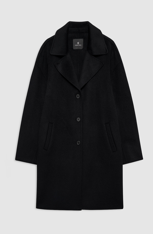 Anine Bing Portia Coat Cashmere Blend In Black