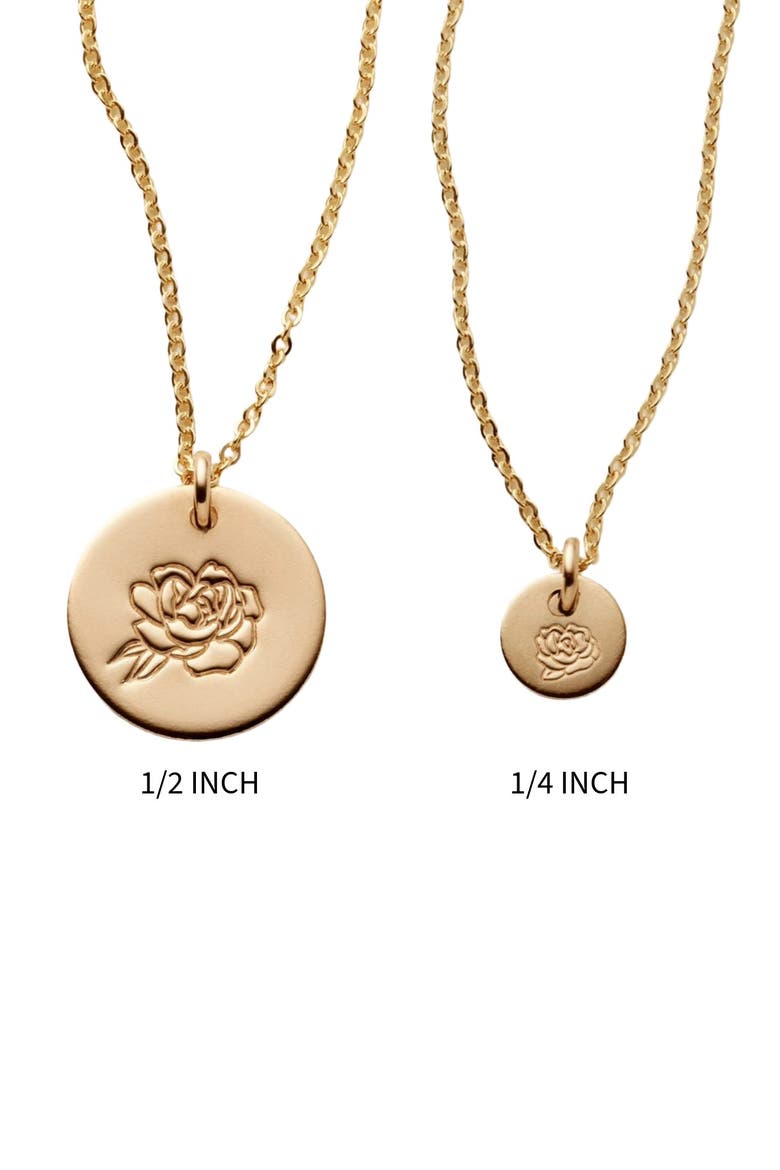 September Birth Flower Necklace, Alternate, color, Gold Filled