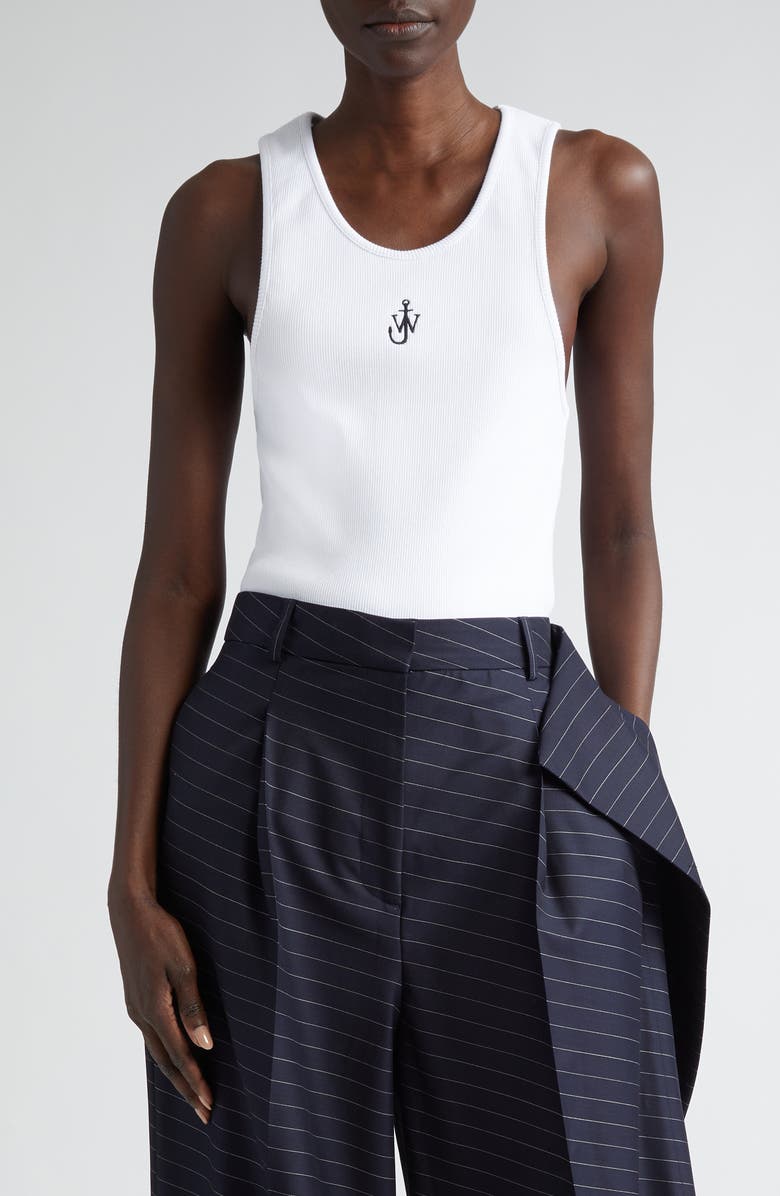 JW Anderson Anchor Logo Embroidered Tank, Main, color,